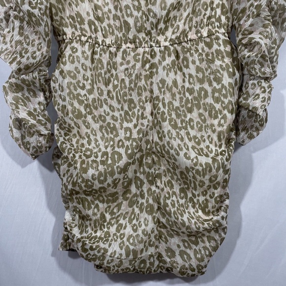 NWT Walter Baker [ Medium ] Deena Faux Wrap Mini‎ Dress In Leopard - Picture 12 of 12